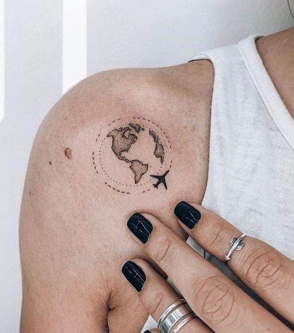 Mapa Mundo Desenho Tatuagens De Mapa Tatuagem De Viagem Porn Sex