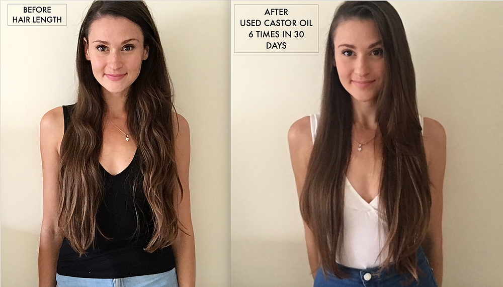 óleo de rícino nos cabelos resultado antes e depois