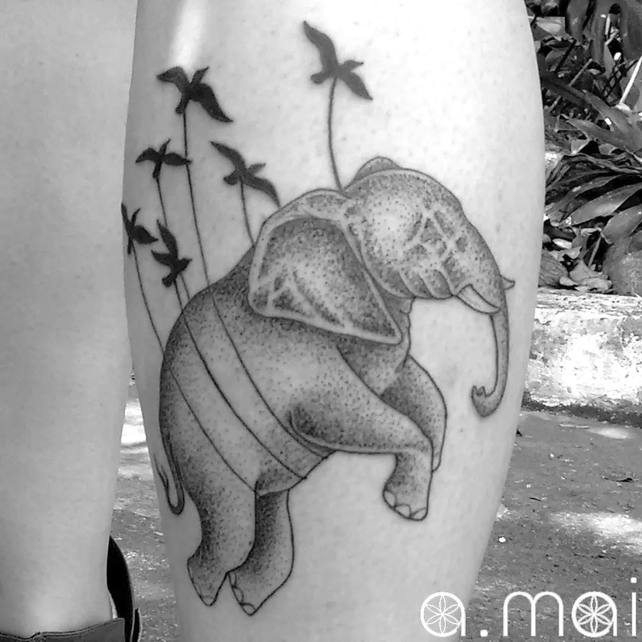 tatuagem de elefante