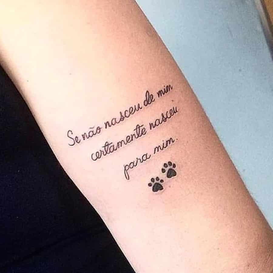 tatuagem frase cachorro
