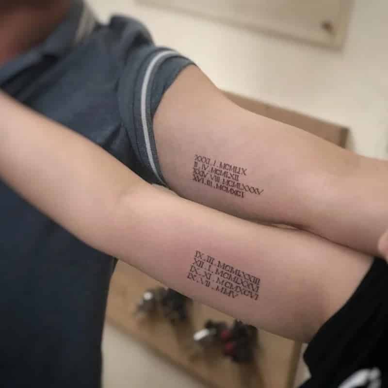 datas tatuagem casal