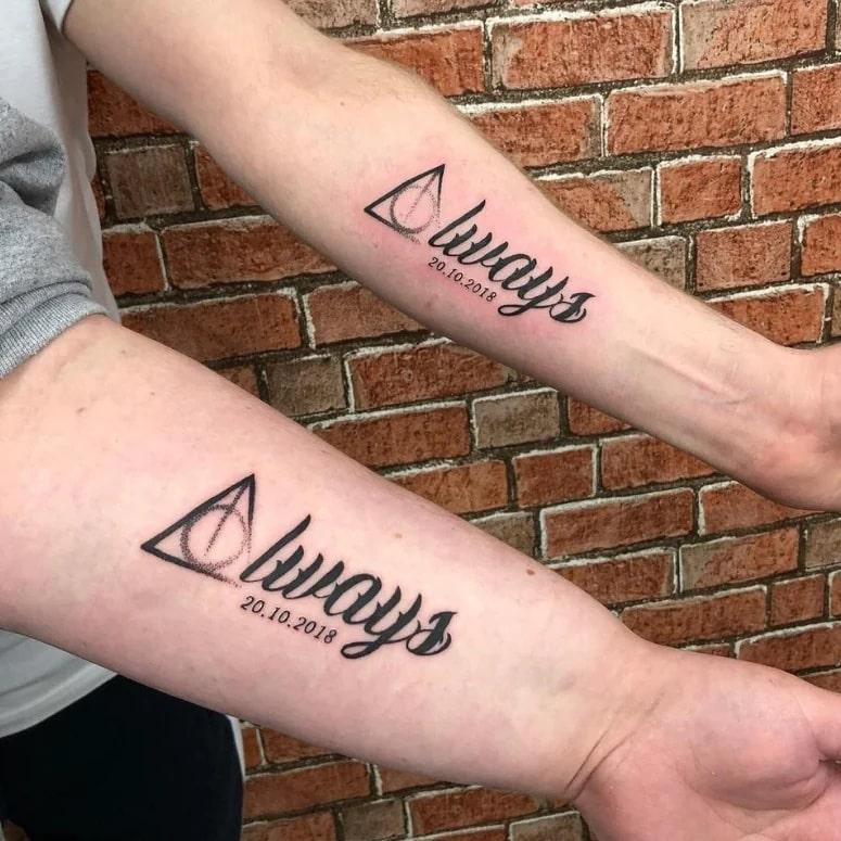 tatuagem harry potter casal
