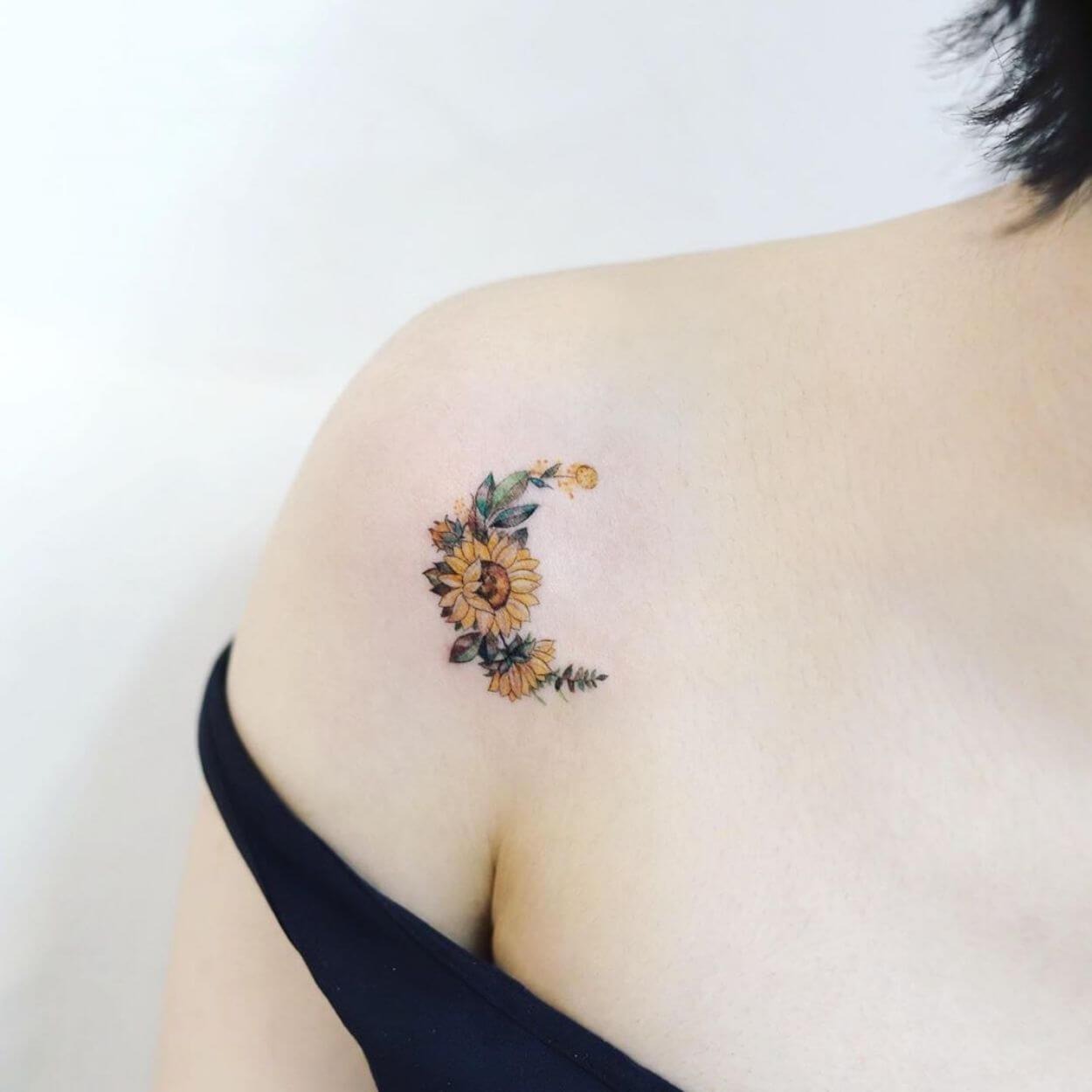 tatuagem de girassol - inspirações iluminadas!