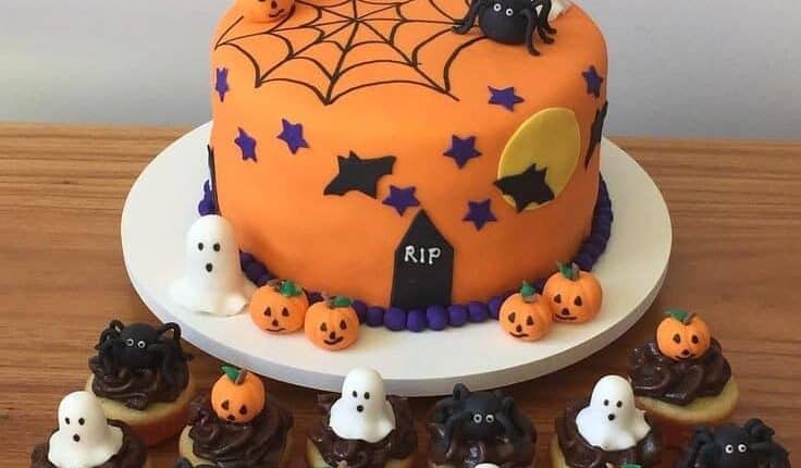 bolo decorado halloween