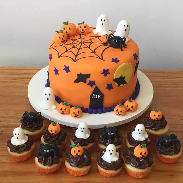 bolo decorado halloween