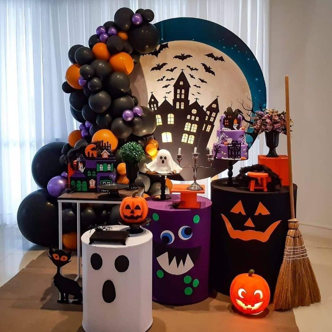 decoração festa de halloween