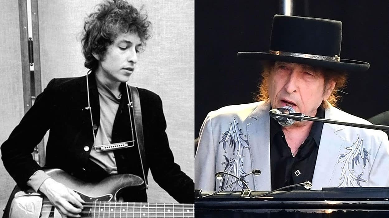 Astros do rock antes e depois: Bob Dylan