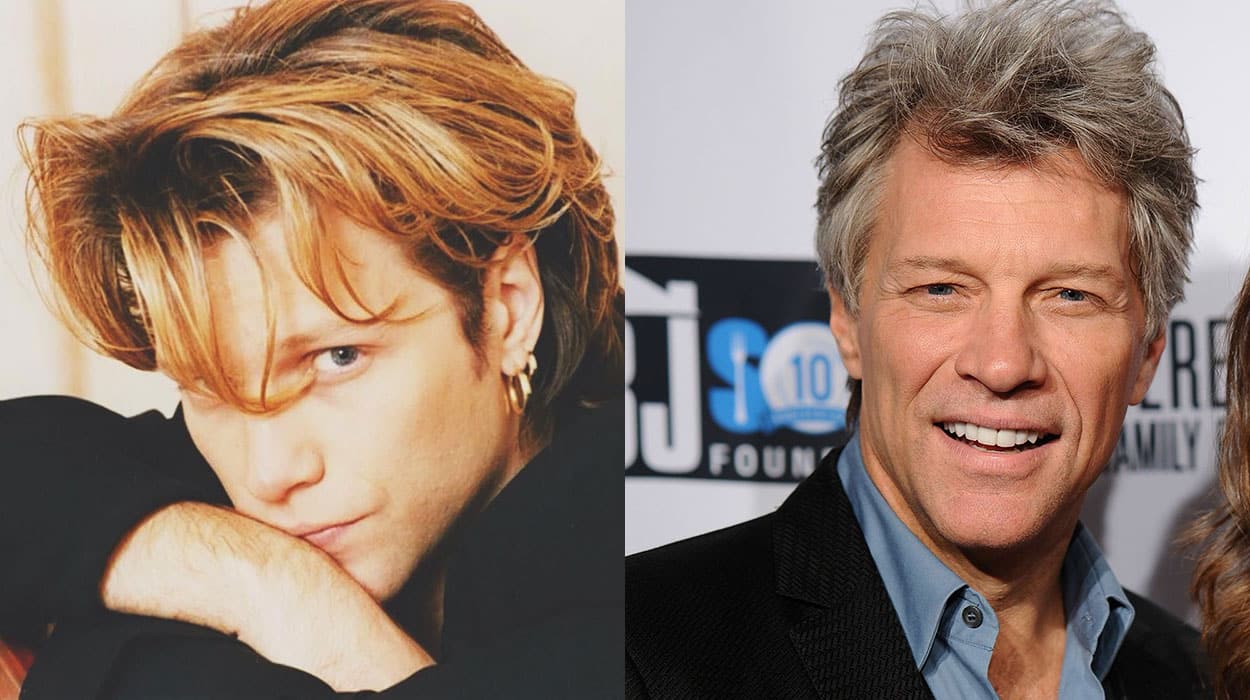 Astros do rock antes e depois: Jon Bon Jovi