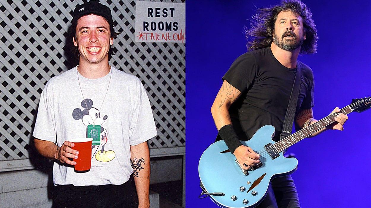 Dave Grohl antes e depois