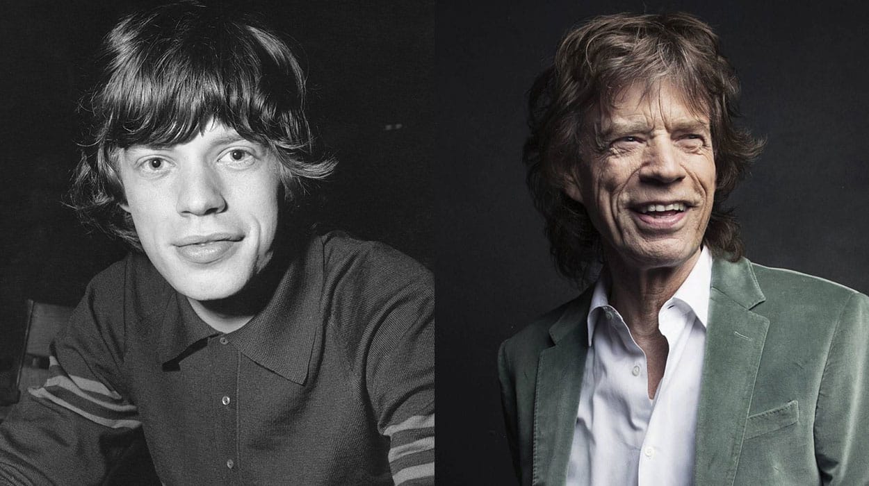 Mick Jagger antes e depois