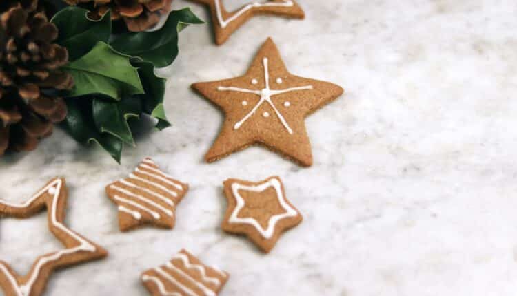 biscoito de natal em formato de estrela