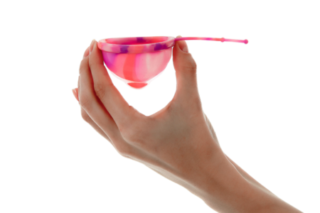 Disco coletor menstrual colorido