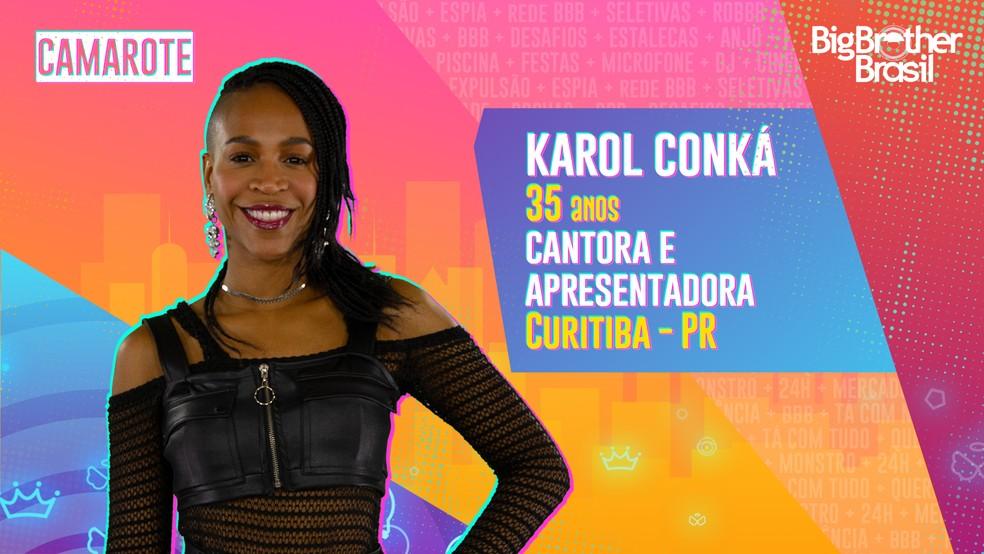 Karol Conká será uma das participantes do BBB21