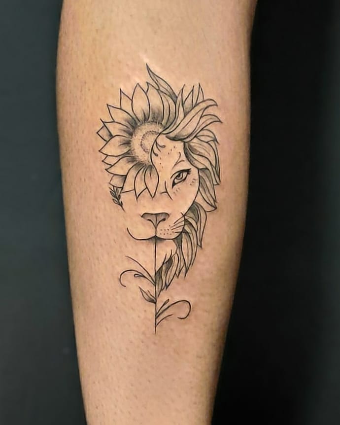 tatuagem do signo de leão 14