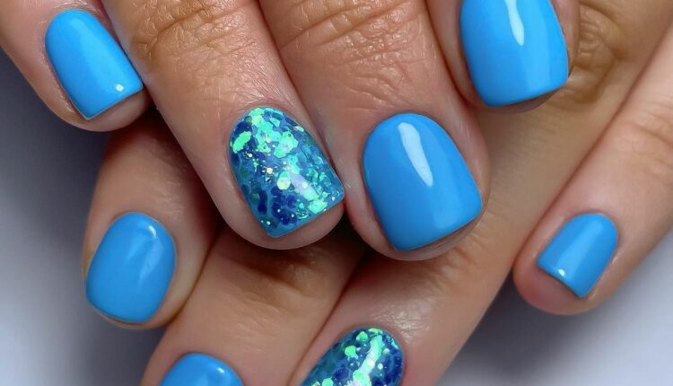 unhas decoradas azul 21