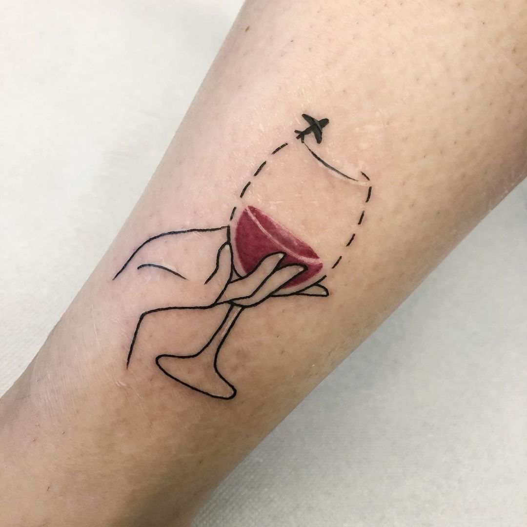 tatuagem para quem ama vinho 18