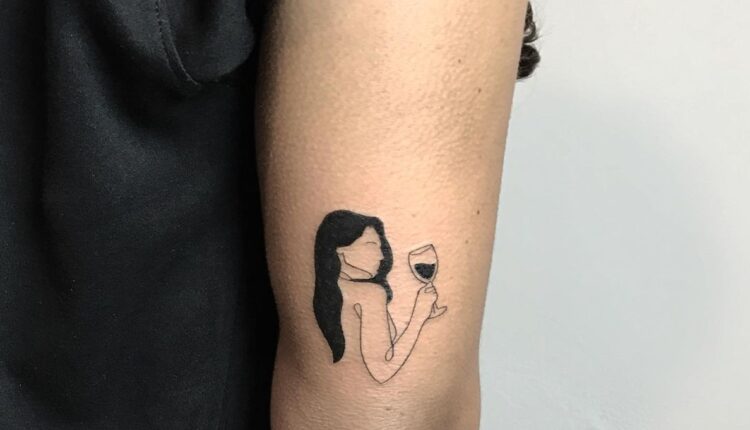 tatuagem para quem ama vinho