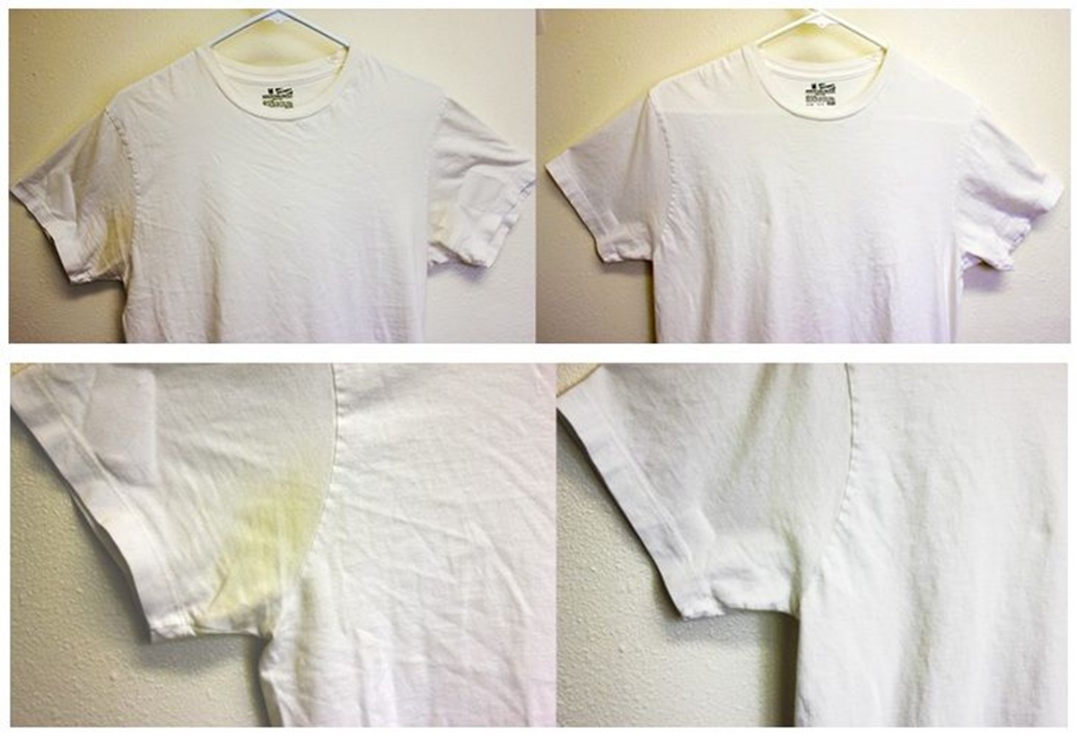 antes e depois de mancha em camisa