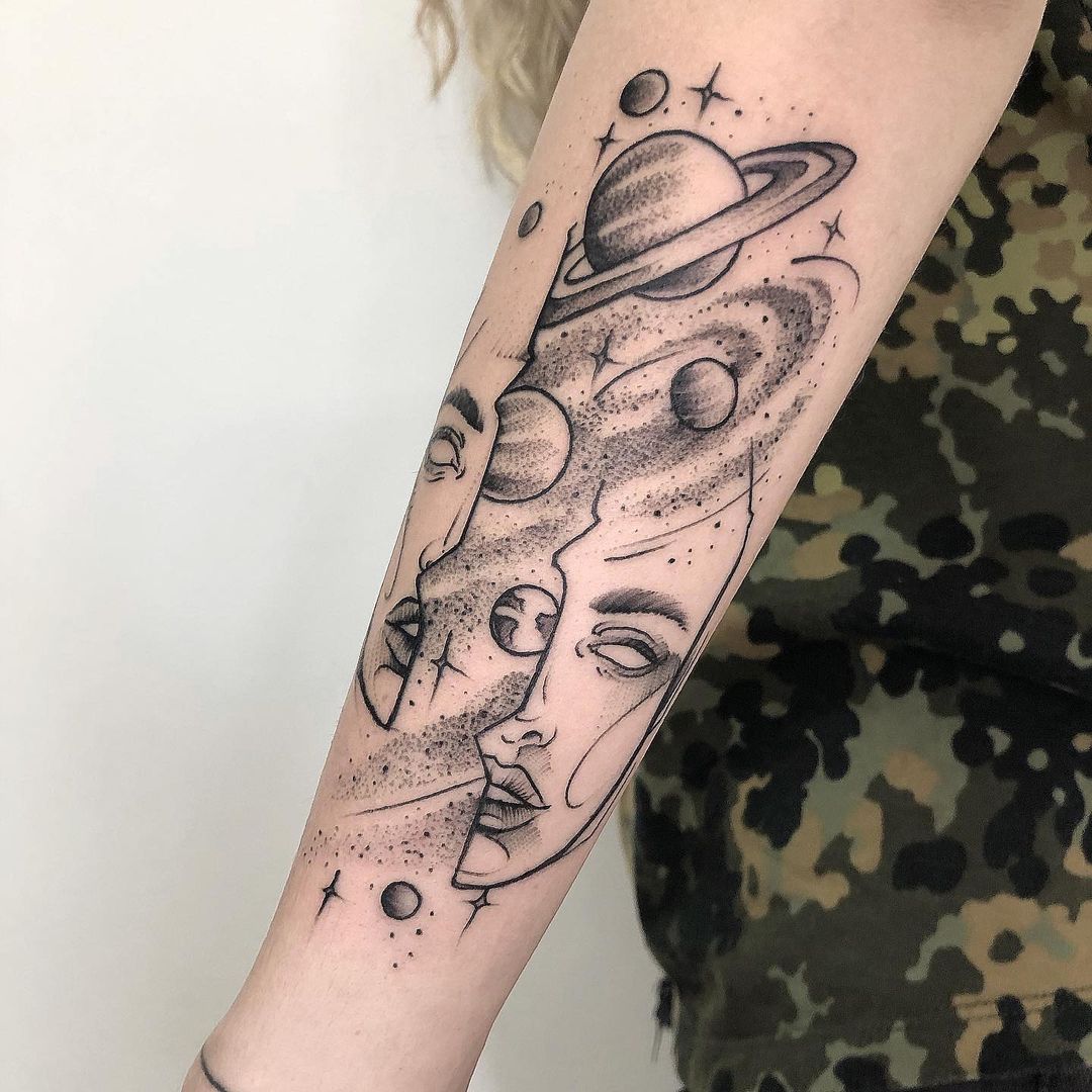tatuagem de universo 2