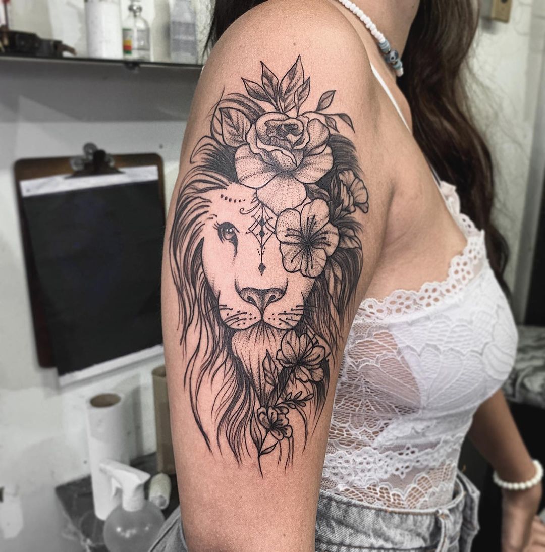 Tatuagem de leão 9