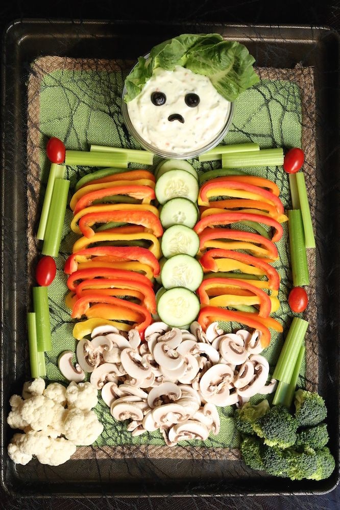 esqueleto de vegetais para halloween