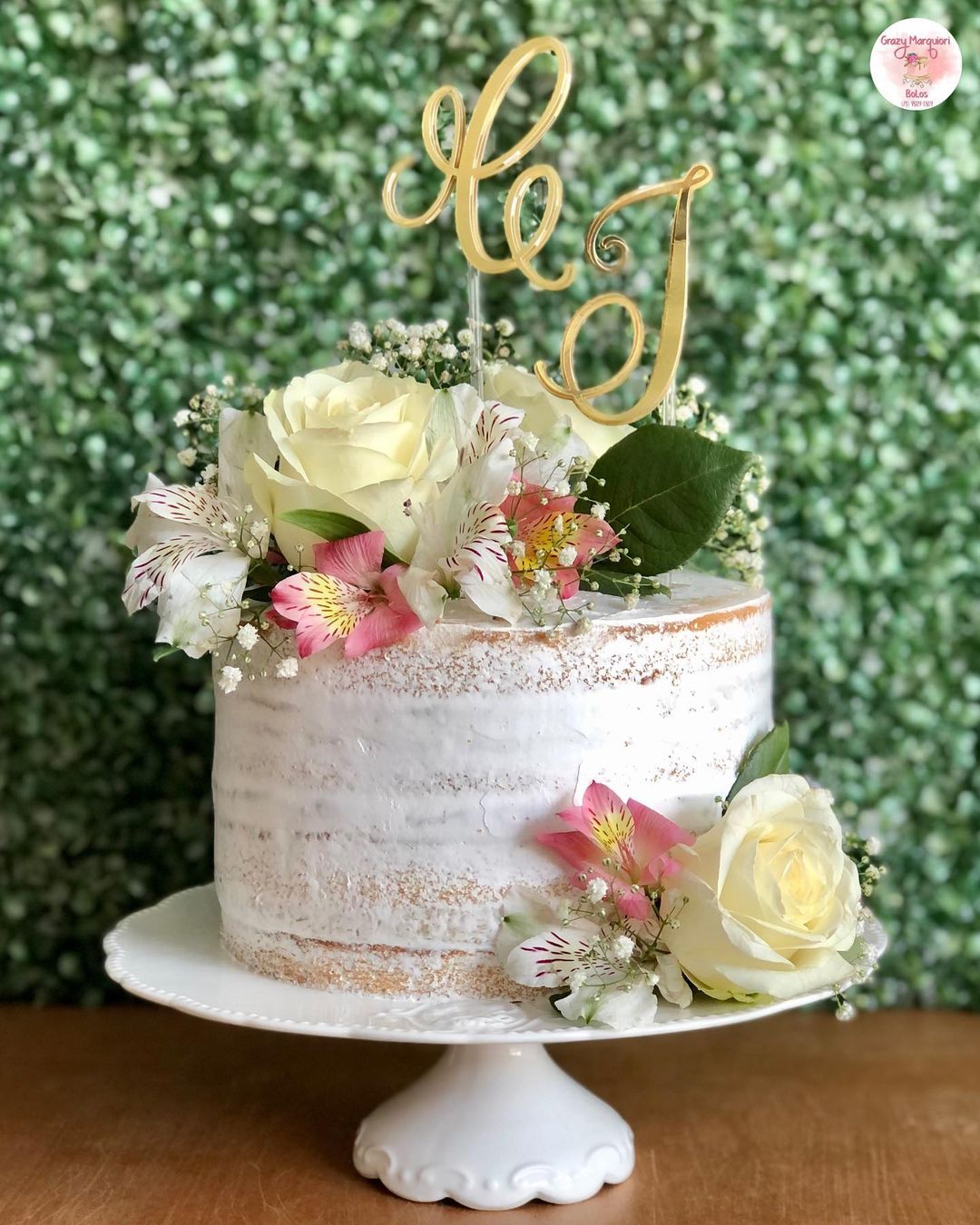 bolo de casamento com flores 1