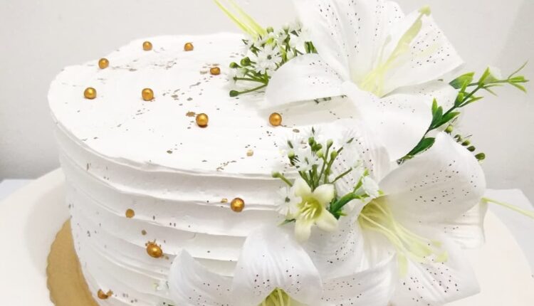 bolo de casamento com flores 2